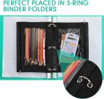 Marspark 30 Packs Pencil Pouch 3 Ring Binder Pen Pouch Cloth Pencil Pouches Zipper Pencil Case Bag with Clear Window for School Office Writing Supplies - Image 4